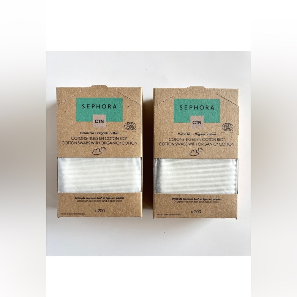 🌸SEPHORA COLLECTION Organic Cotton Swabs 200 x 2